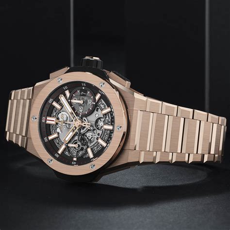 hublot big bang king black strap gold dial watch price|Hublot big bang integral.